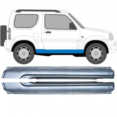 Kompletní práh na Suzuki Jimny 1998-2018 / Levá+Pravá / Sada 10411