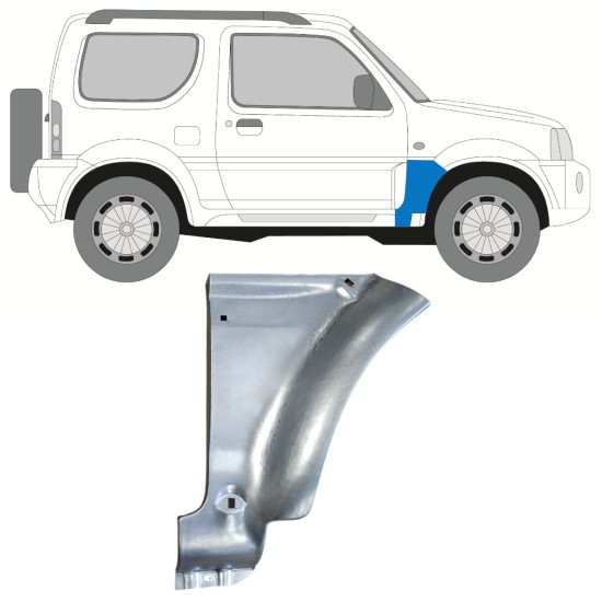 Opravný plech předního blatníku na Suzuki Jimny 1998-2018 / Pravá 15859