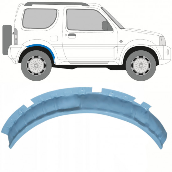 Opravný plech zadního podběhu na Suzuki Jimny 1998-2018 / Pravá 10230