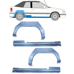 Opravný plech prahu + zadního blatníku na Opel Kadett E Astra 1984-1993 / CABRIO / Sada 12585