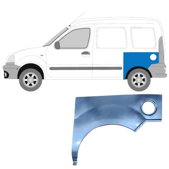 Lem zadního blatníku na Renault Kangoo 1997-2008 / Levá 9127
