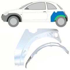 Opravný plech vnitřního + vnějšího zadního blatníku na Ford KA 1996-2008 / Levá / Sada 10776