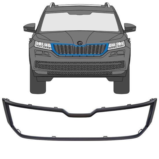 Rámeček masky chladiče na Skoda Kodiaq 2016-2021 16204