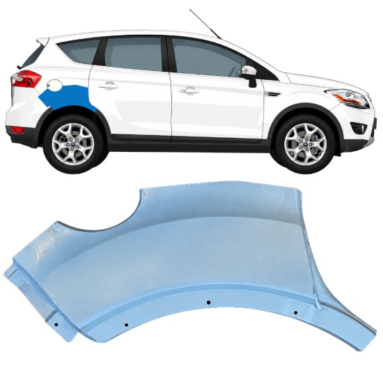 Opravný plech zadního blatníku zadní část na Ford Kuga 2008-2013 / Pravá 17065