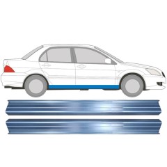 Opravný plech prahu na Mitsubishi Lancer 2003-2008 / Levá+Pravá / Sada 11359
