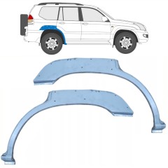 Opravný plech zadního blatníku s otvorem na Toyota Land Cruiser J120 2003-2010 / Levá+Pravá / Sada 10214