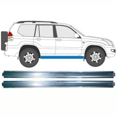 Opravný plech prahu vnitřní na Toyota Land Cruiser J120 2003-2010 / Levá = Pravá (symetrická) / Sada 10082