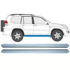 Opravný plech prahu na Toyota Land Cruiser J120 2003-2010 / Levá = Pravá (symetrická) / Sada 10578