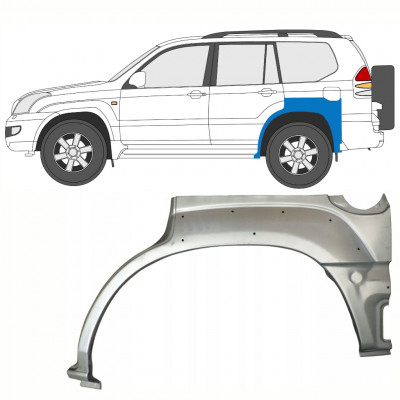 TOYOTA LAND CRUISER 2003-2010 5 DVEŘE PODBĚH ZADNÍHO KOLA OPRAVNÝ PANEL  / LEVÝ