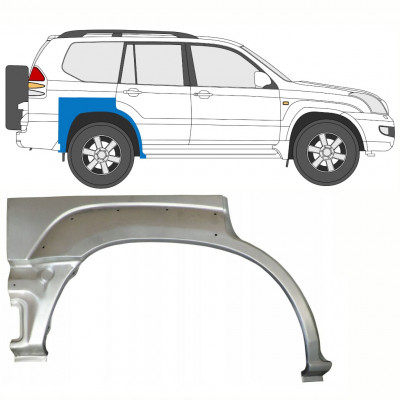 TOYOTA LAND CRUISER 2003-2010 5 DVEŘE PODBĚH ZADNÍHO KOLA OPRAVNÝ PANEL / PRÁVA