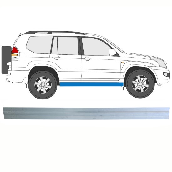 Opravný plech prahu vnitřní na Toyota Land Cruiser J120 2003-2010 / Levá = Pravá (symetrická) 16130