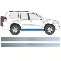 Opravný plech prahu vnitřní na Toyota Land Cruiser J120 2003-2010 / Levá+Pravá / Sada 16131