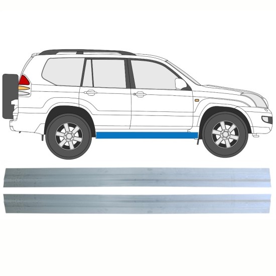 Opravný plech prahu vnitřní na Toyota Land Cruiser J120 2003-2010 / Levá+Pravá / Sada 16131