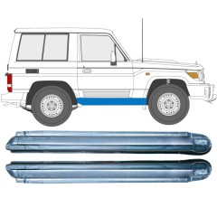 Kompletní práh na Toyota Land Cruiser J70 1984- / Levá+Pravá / Sada 9479