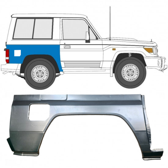 Lem zadního blatníku na Toyota Land Cruiser 1984-1993 / Pravá 7056