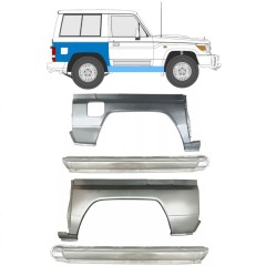 Celý práh + opravný plech zadního blatníku na Toyota Land Cruiser J70 1984- / Sada 11480