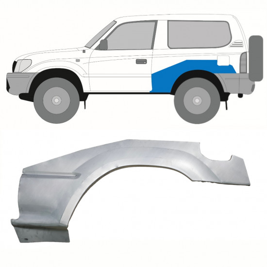 Lem zadního blatníku na Toyota Land Cruiser 1996-2002 / Levá 10122