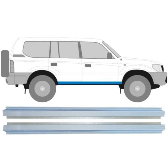 Opravný plech prahu vnitřní na Toyota Land Cruiser J90 1996-2002 / Levá+Pravá / Sada 14851 Opravný plech prahu vnitřní na Toyota Land Cruiser J90 1996-2002 / Levá+Pravá / Sada 14851
