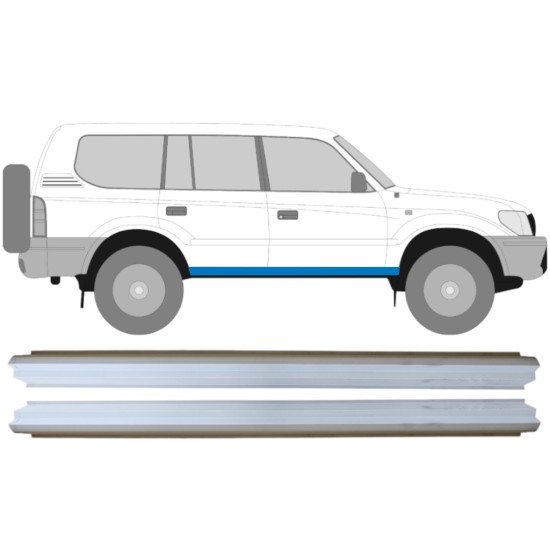 Opravný plech prahu na Toyota Land Cruiser J90 1996-2002 / Levá+Pravá / Sada 14849 Opravný plech prahu na Toyota Land Cruiser J90 1996-2002 / Levá+Pravá / Sada 14849