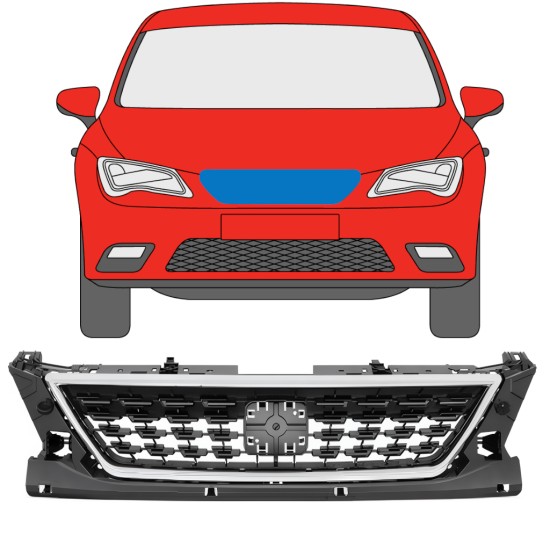 Mřížka na Seat Leon 2012-2020 / Sada 11477