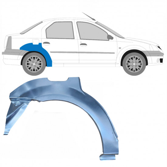 Lem zadního blatníku na Dacia Logan 2004-2009 / Pravá 8895