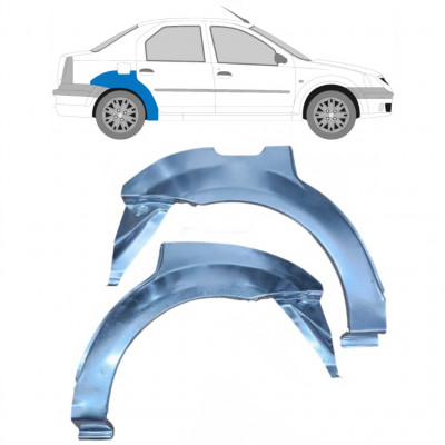 Lem zadního blatníku na Dacia Logan 2004-2009 / Levá+Pravá / Sada 9632