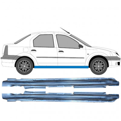 Kompletní práh na Dacia Logan 2004-2009 / Levá+Pravá / Sada 6466