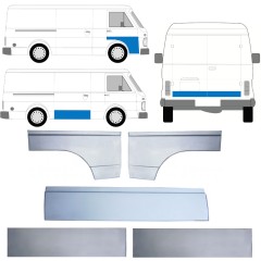Opravný plech dveří na Volkswagen LT 1975-1996 / Levá+Pravá / Sada 12631
