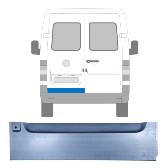 Opravný plech zadních dveří na Volkswagen LT 1996-2005 / Levá 16592