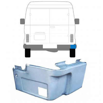 Opravný plech zadního rohu na Volkswagen LT 1975-1996 / Pravá 11652