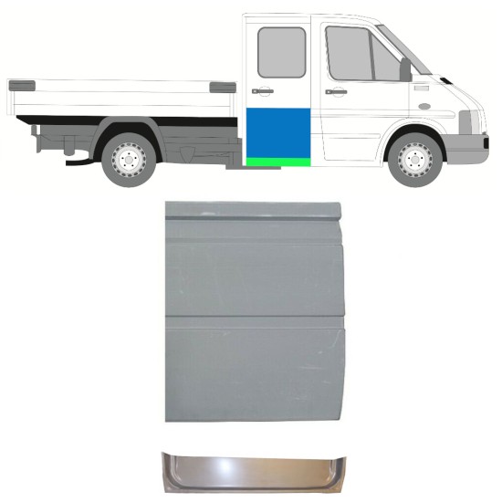 Opravný plech zadních dveří na Volkswagen LT 1996-2005 / Levá = Pravá (symetrická) 16587