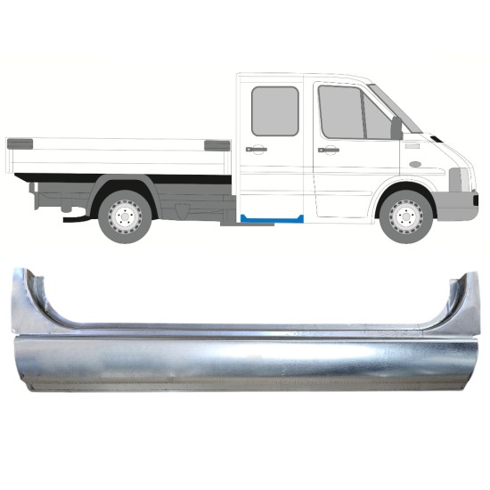 Opravný plech prahu zadních dveří na Volkswagen LT 1996-2005 / Levá = Pravá (symetrická) 16390