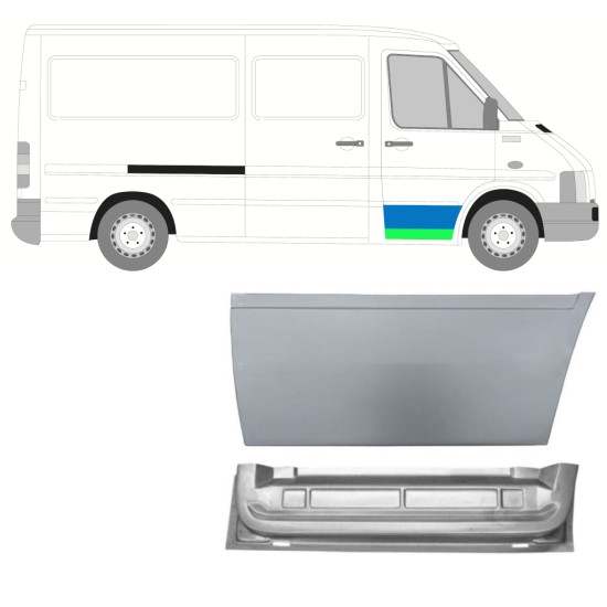 Opravný plech předních dveří na Volkswagen LT 1996-2005 / Pravá / Sada 16557