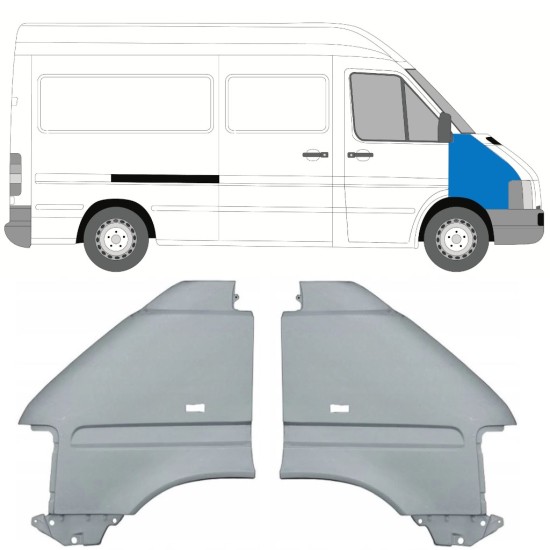 Přední blatník na Volkswagen LT 1996-2005 / Levá+Pravá / Sada 9742