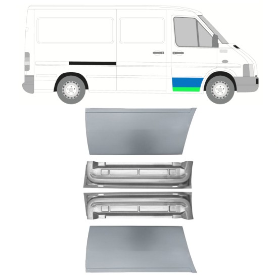 Opravný plech předních dveří vnitřní + vnější na Volkswagen LT 1996-2005 / Levá+Pravá 16568