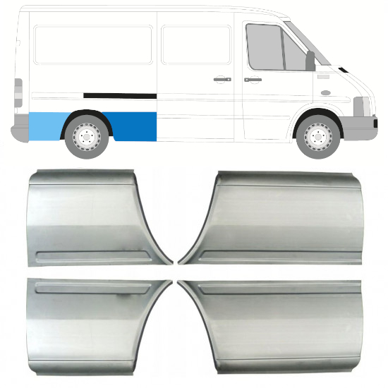 Lem zadního blatníku na Volkswagen LT 1996-2005 / Levá+Pravá / Sada 14027