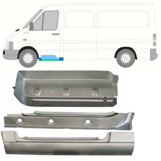 Opravný plech vnitřního prahu + blatníku + předního schodu na Volkswagen LT 1996-2005 / Levá 16572