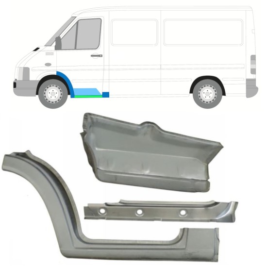 Opravný plech vnitřního prahu + blatníku + předního schodu na Volkswagen LT 1996-2005 / Levá 16574