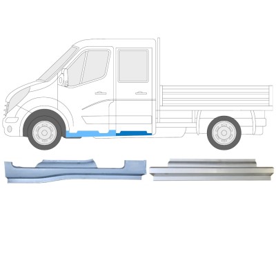Opravný plech sada na Renault Master 2010- / Levá / Dvojitá kabina / 14912
