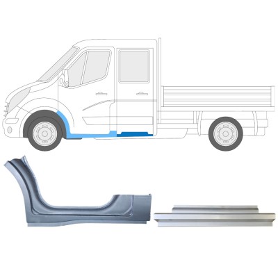 Opravný plech sada na Renault Master 2010- / Levá / Dvojitá kabina / 14914