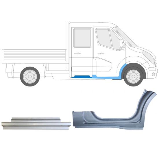 Opravný plech sada na Renault Master 2010- / Pravá / 14913 Opravný plech sada na Renault Master 2010- / Pravá / 14913