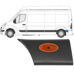 Boční lišta zadního blatníku pro světlo na Renault Master 2010- / Levá / Sada 10550