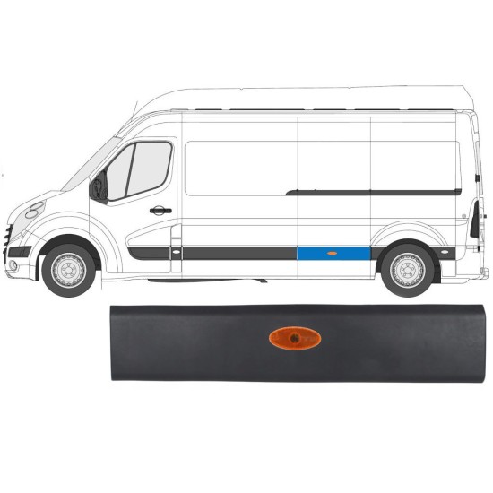 Boční lišta pro světlo na Renault Master 2010- / Levá / Sada 10549