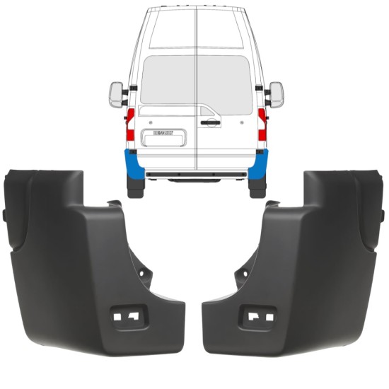 Zadní roh nárazníku na Renault Master 2010-2024 / Levá+Pravá / Sada 17238