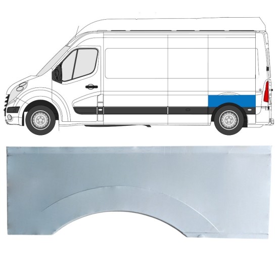 Lem zadního blatníku na Opel Movano 2010-2021 / Levá 16822