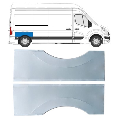Lem zadního blatníku na Renault Master 2010- / Levá+Pravá / Sada 16820