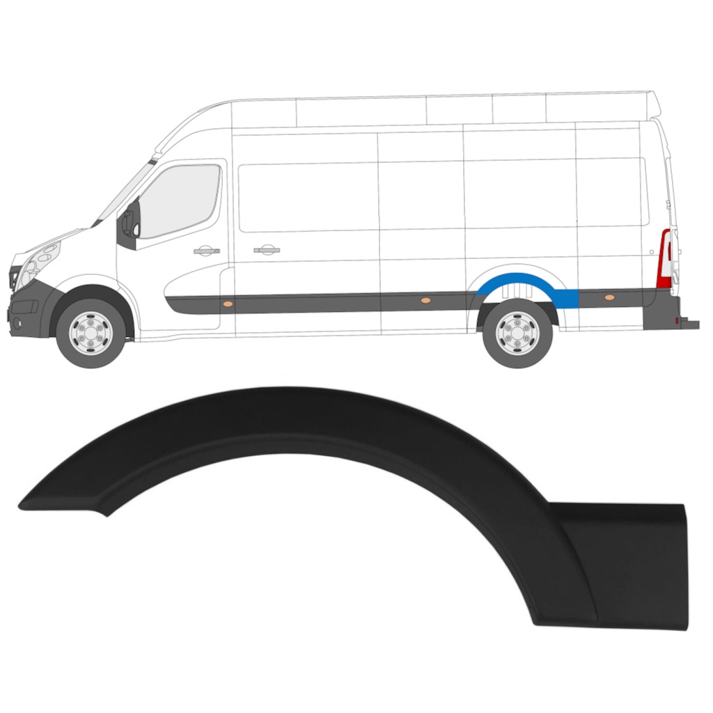 Boční Lišta Na Renault Master 2010- / Levá 10915