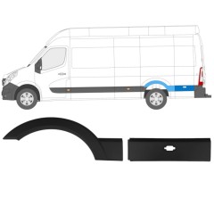 Boční lišta na Opel Movano 2010-2021 / Levá / Sada 13283