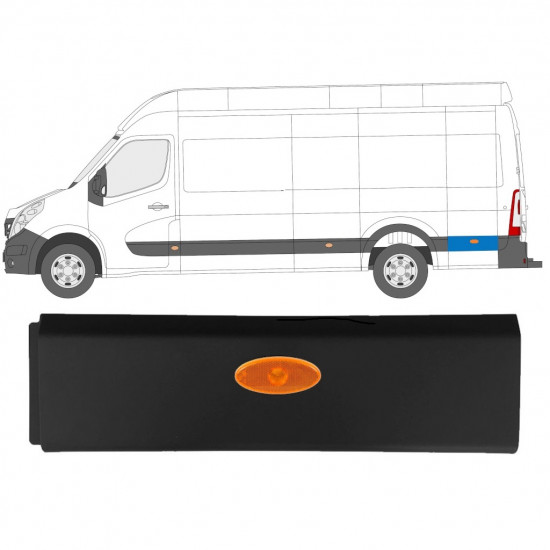 Boční lišta na Renault Master 2010- / Levá /  10919