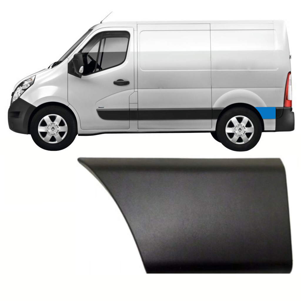 Zadní boční lišta za kolem světlo na Renault Master 2010- / SWB / Levá /  8708